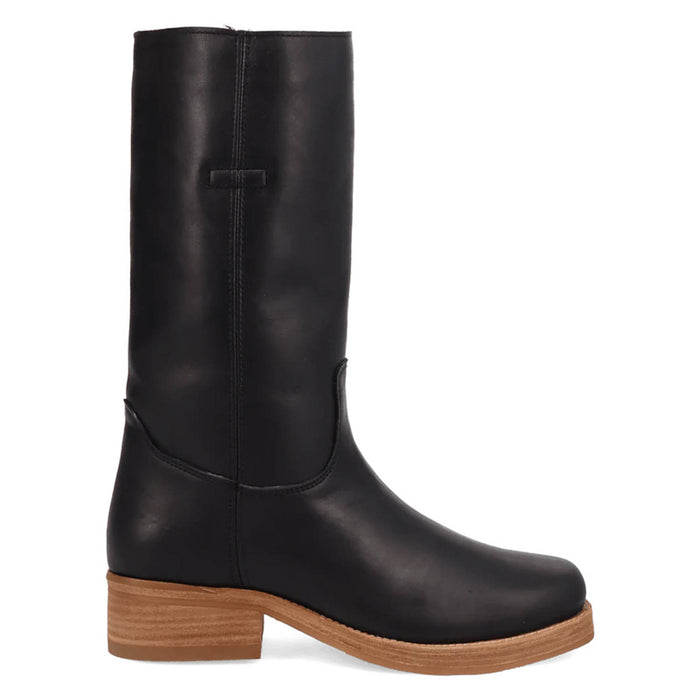 Dingo Mens Dutton Black Leather 12in Motorcycle Boots