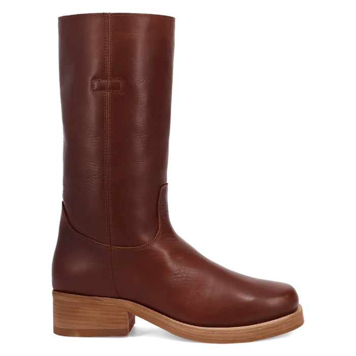 Dingo Mens Dutton Brown Leather 12in Motorcycle Boots