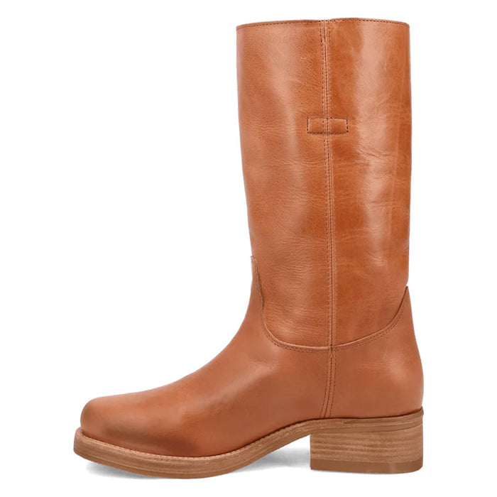 Dingo Mens Dutton Tan Leather 12in Motorcycle Boots