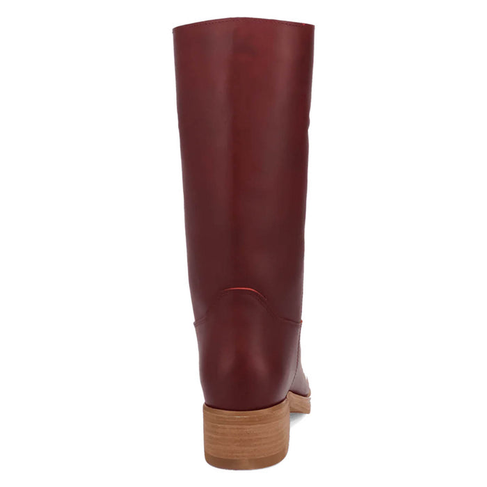 Dingo Mens Dutton Wine Leather 12in Motorcycle Boots