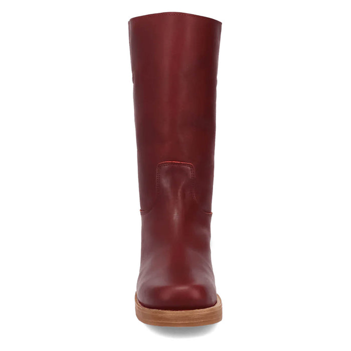 Dingo Mens Dutton Wine Leather 12in Motorcycle Boots