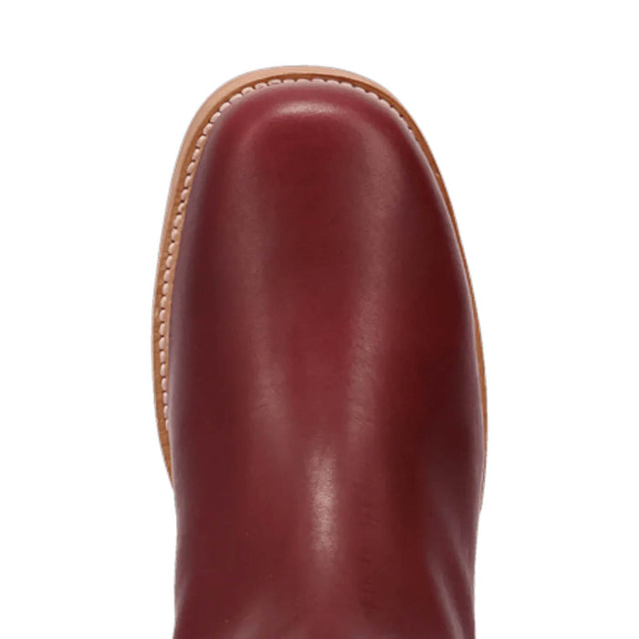 Dingo Mens Dutton Wine Leather 12in Motorcycle Boots