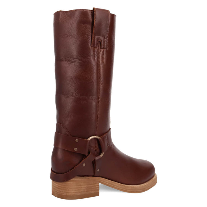 Dingo Mens Rip Brown Leather 14in Motorcycle Boots
