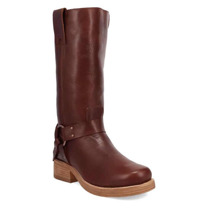 Dingo Mens Rip Brown Leather 14in Motorcycle Boots