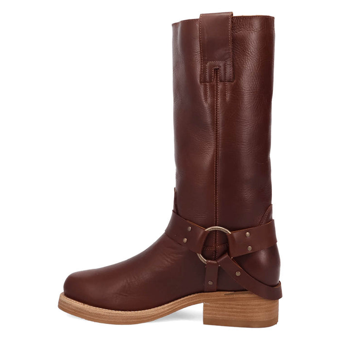 Dingo Mens Rip Brown Leather 14in Motorcycle Boots