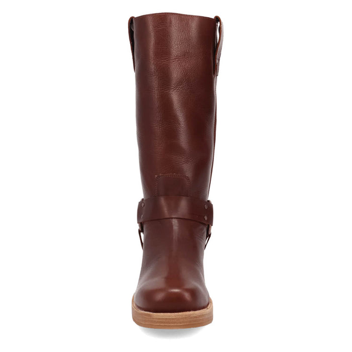 Dingo Mens Rip Brown Leather 14in Motorcycle Boots