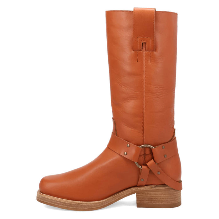 Dingo Mens Rip Russet Leather 14in Motorcycle Boots