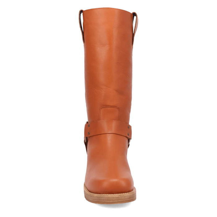 Dingo Mens Rip Russet Leather 14in Motorcycle Boots