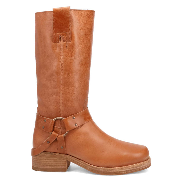 Dingo Mens Rip Tan Leather 14in Motorcycle Boots