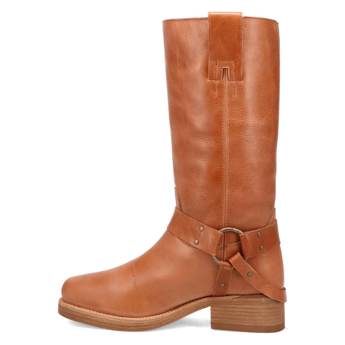 Dingo Mens Rip Tan Leather 14in Motorcycle Boots