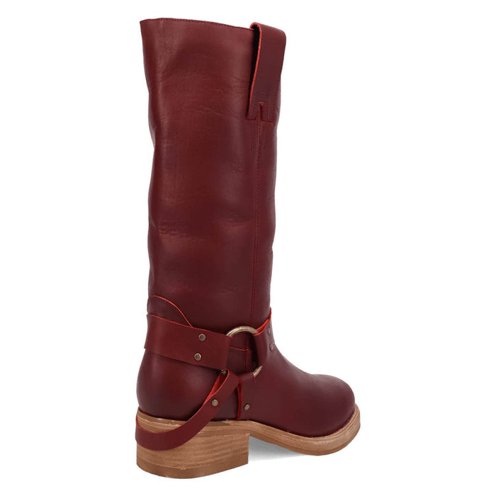 Dingo Mens Rip Wine Leather 14in Motorcycle Boots
