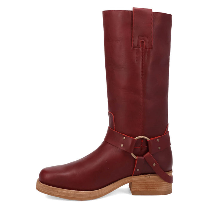 Dingo Mens Rip Wine Leather 14in Motorcycle Boots