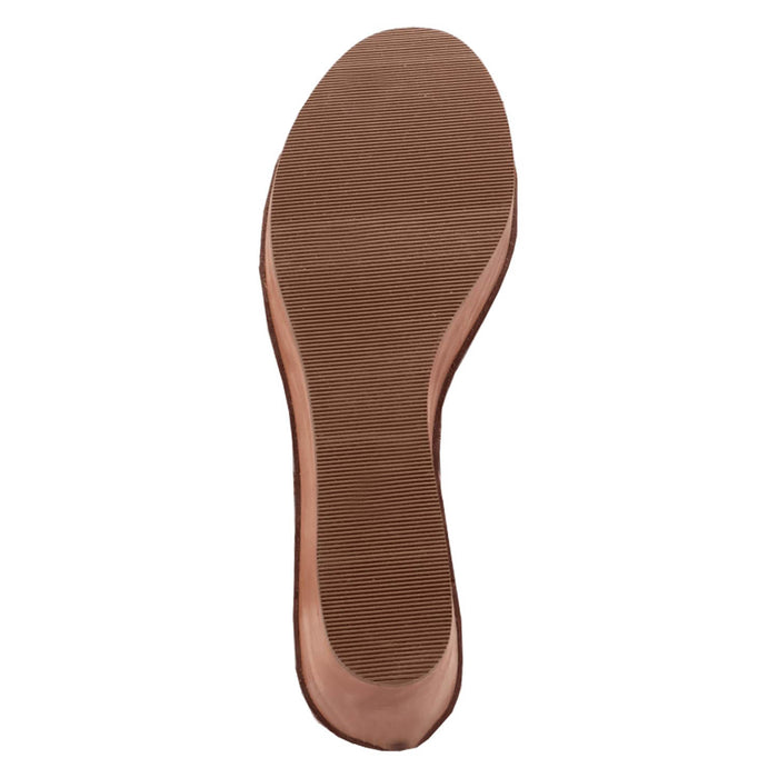 Dingo Womens Cosmo Wooden Tan Leather Stud Sandals Shoes