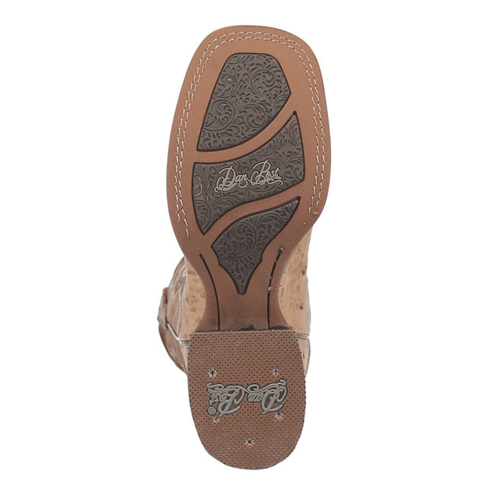 Dan Post Womens Kylo Taupe/Brown Full Quill Ostrich Cowboy Boots
