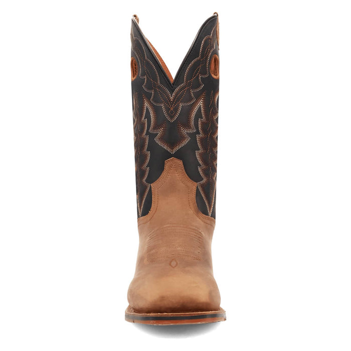 Dan Post Mens Lance Tan/Black Leather 12in Cowboy Boots