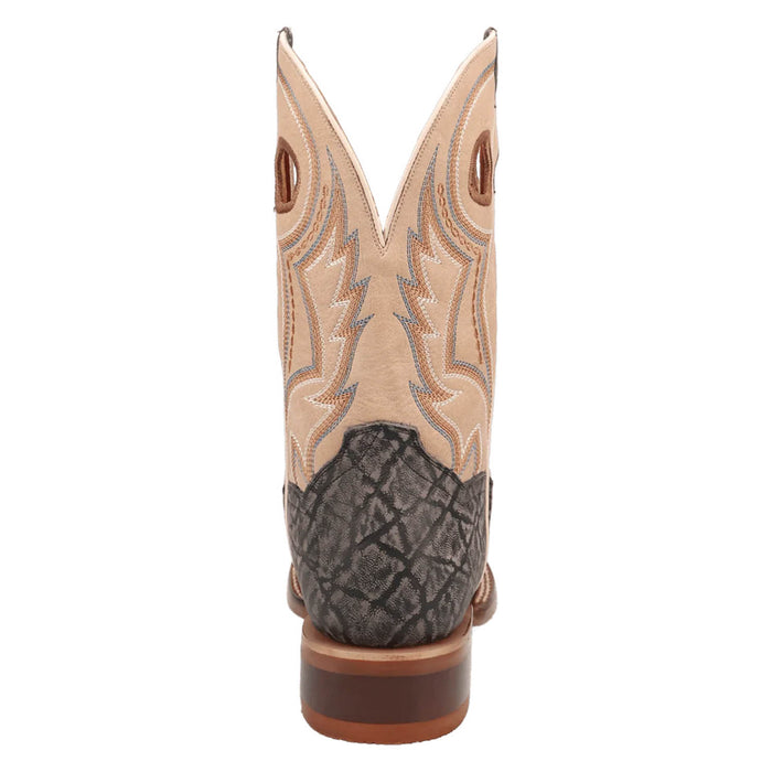 Dan Post Mens Tusker Trail Black/Bone Leather 11in Cowboy Boots
