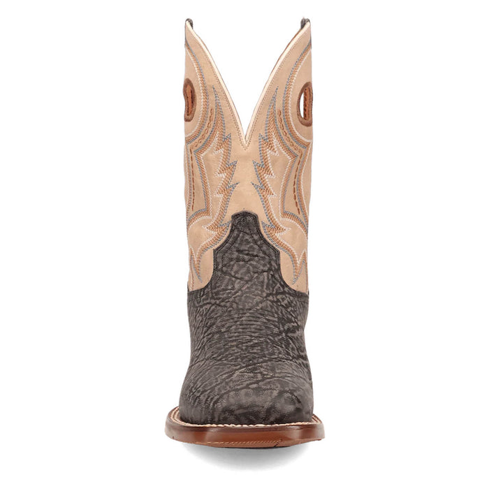 Dan Post Mens Tusker Trail Black/Bone Leather 11in Cowboy Boots
