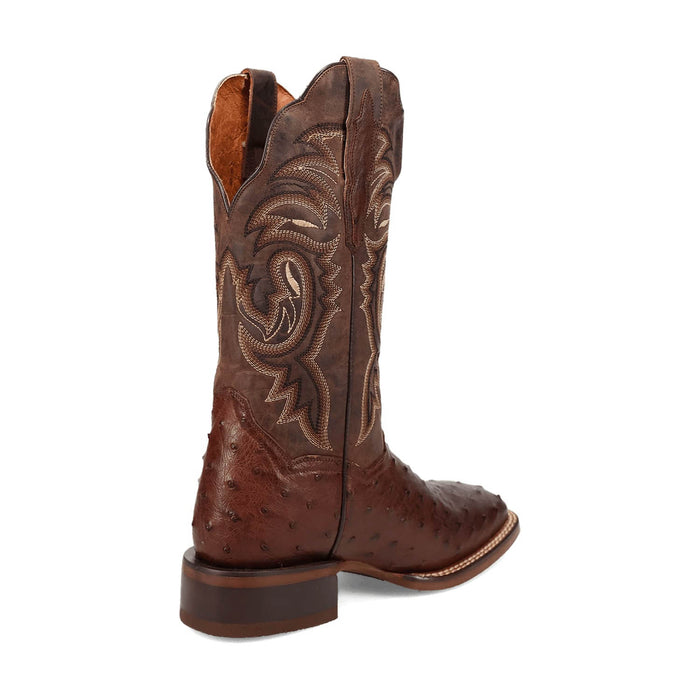 Dan Post Womens Kylo Chocolate Full Quill Ostrich Cowboy Boots