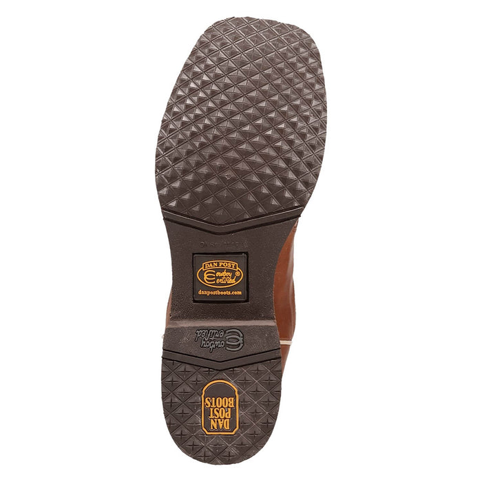 Dan Post Mens Martel Brown/Bone Full Quill Ostrich Cowboy Boots