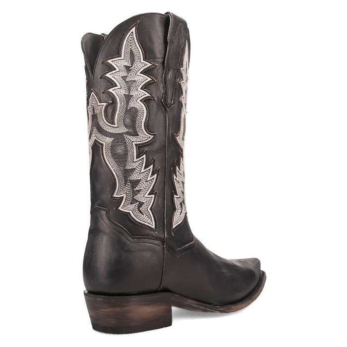 Dan Post Mens Diesel Black Leather Cowboy Boots