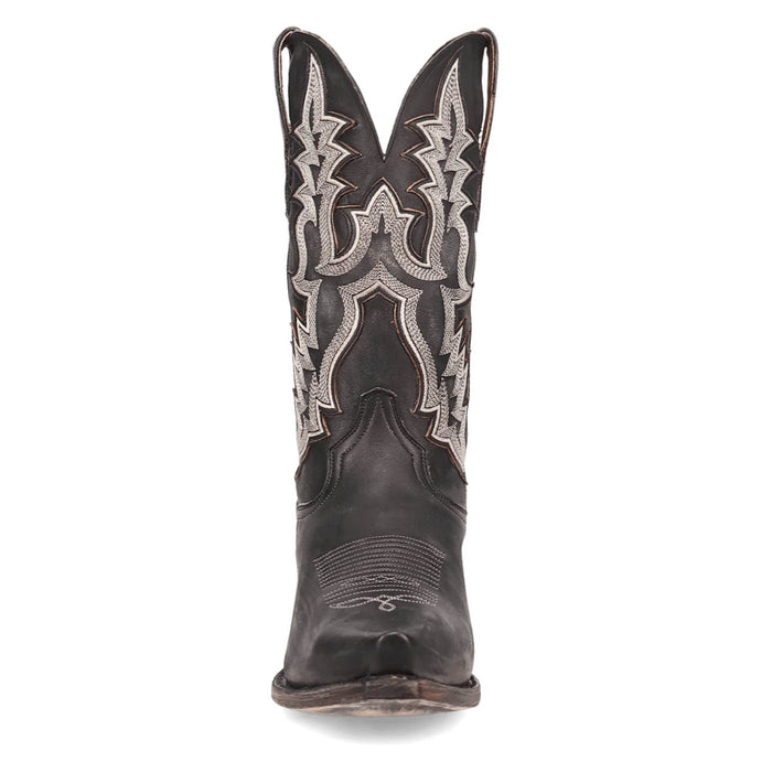 Dan Post Mens Diesel Black Leather Cowboy Boots