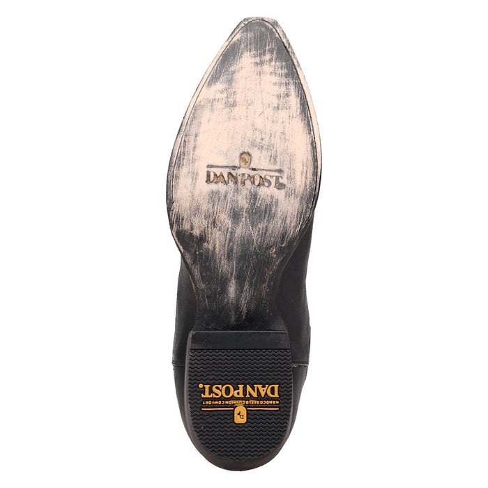 Dan Post Mens Diesel Black Leather Cowboy Boots