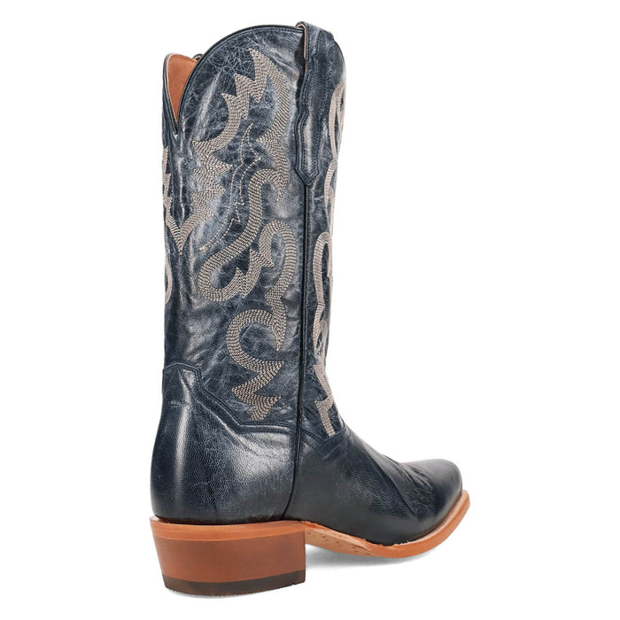 Dan Post Mens Calvin Blue Leather Cowboy Boots