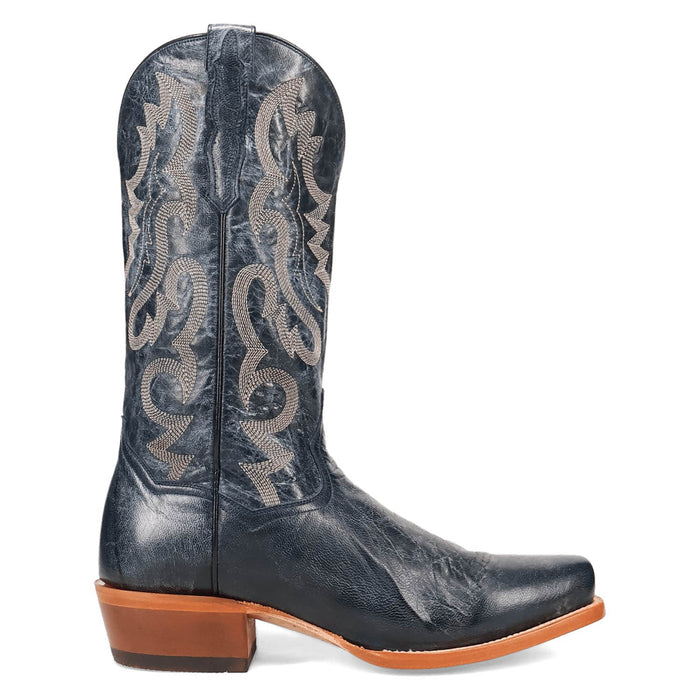 Dan Post Mens Calvin Blue Leather Cowboy Boots