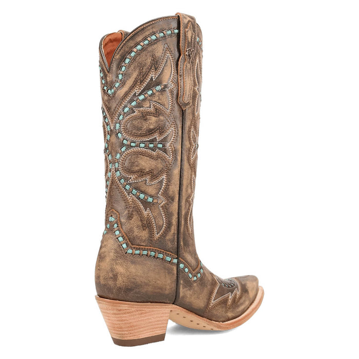 Dan Post Womens Mesa Honey Leather Cowboy Boots