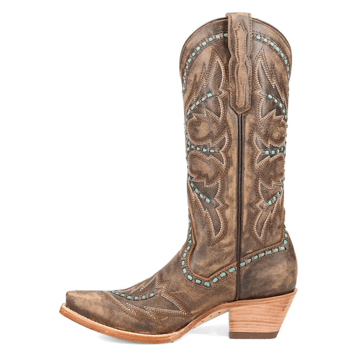 Dan Post Womens Mesa Honey Leather Cowboy Boots