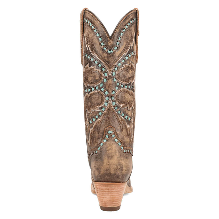 Dan Post Womens Mesa Honey Leather Cowboy Boots