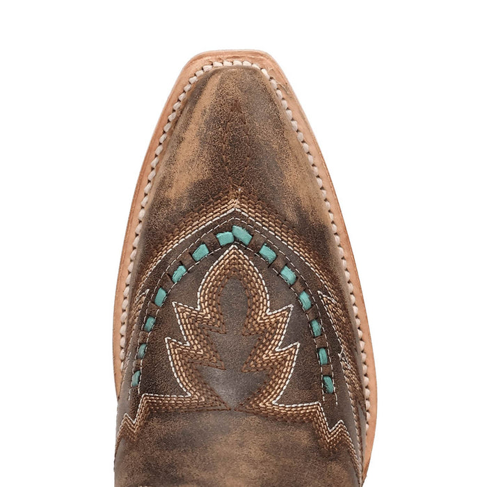 Dan Post Womens Mesa Honey Leather Cowboy Boots