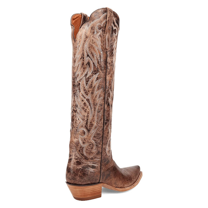 Dan Post Womens Rustic Ridge Brown Leather Cowboy Boots