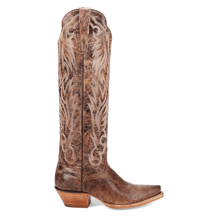 Dan Post Womens Rustic Ridge Brown Leather Cowboy Boots