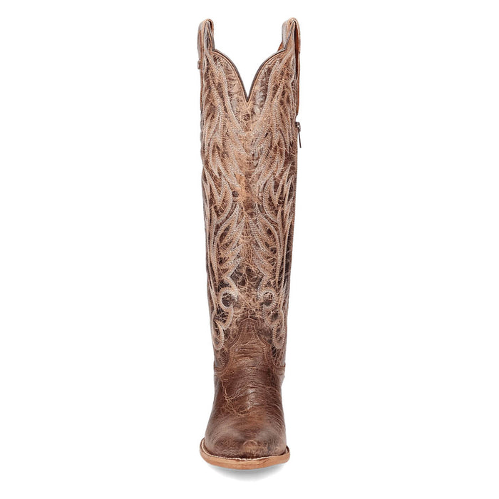 Dan Post Womens Rustic Ridge Brown Leather Cowboy Boots