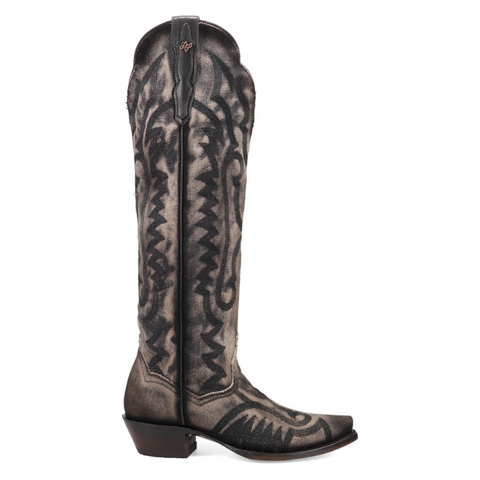 Dan Post Womens Denim Darlin Black Textile 19in Cowboy Boots
