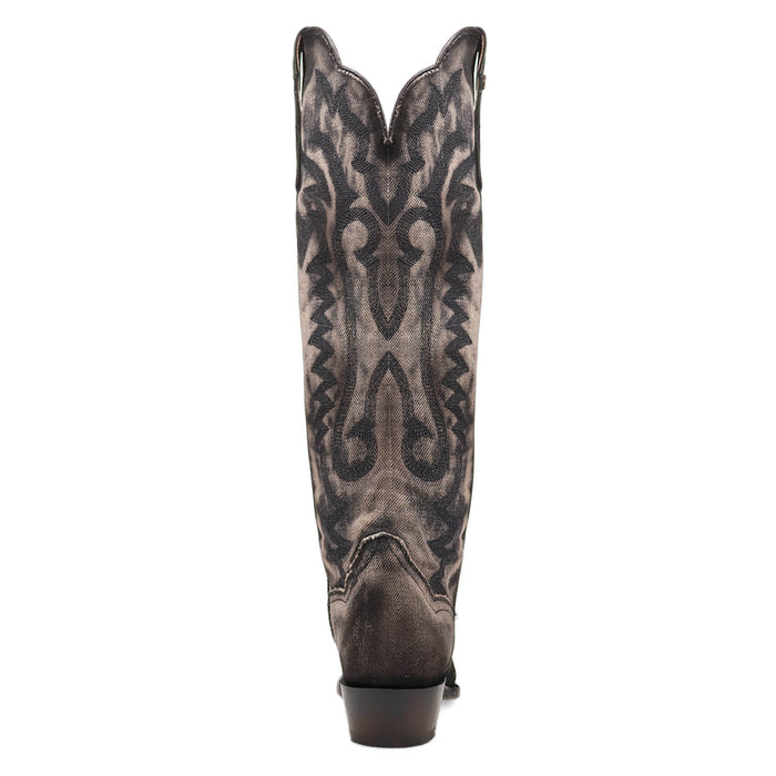 Dan Post Womens Denim Darlin Black Textile 19in Cowboy Boots