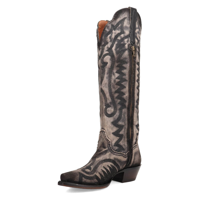 Dan Post Womens Denim Darlin Black Textile 19in Cowboy Boots