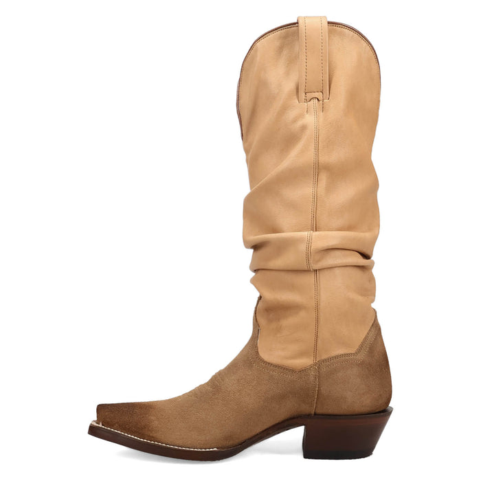 Dan Post Womens Cowgirl Chic Sand/Beige Leather 14in Cowboy Boots