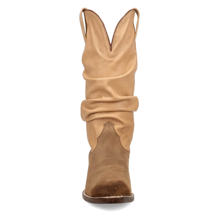 Dan Post Womens Cowgirl Chic Sand/Beige Leather 14in Cowboy Boots