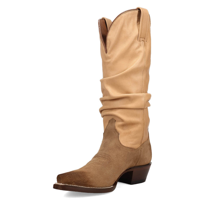 Dan Post Womens Cowgirl Chic Sand/Beige Leather 14in Cowboy Boots