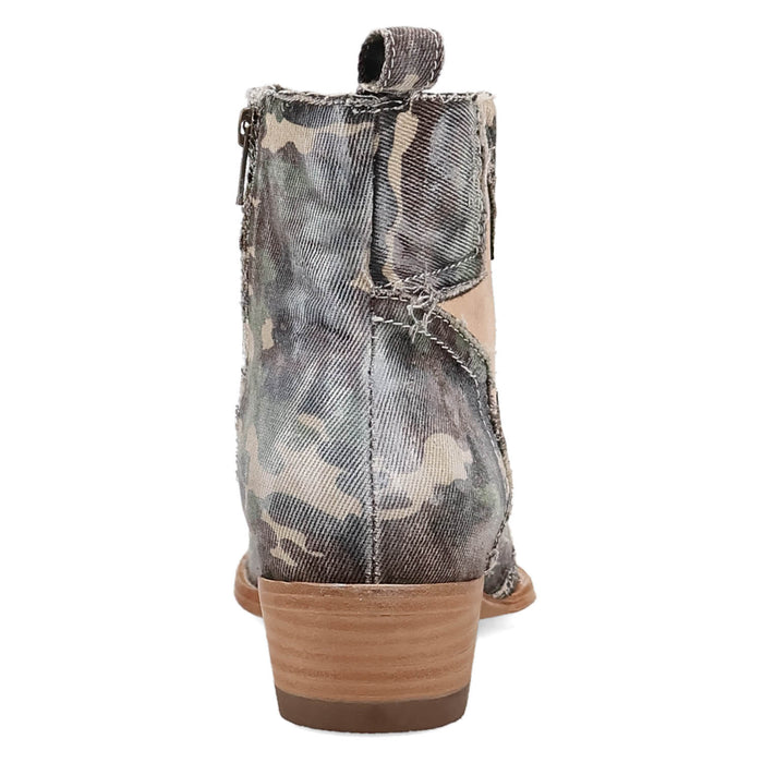 Dan Post Womens Stardust Bootie Camo Denim 6in Ankle Boots