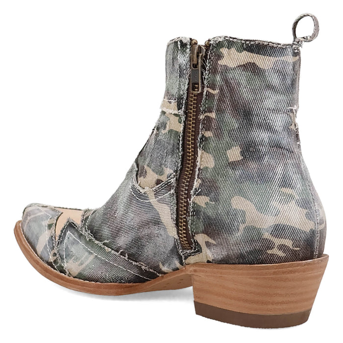Dan Post Womens Stardust Bootie Camo Denim 6in Ankle Boots