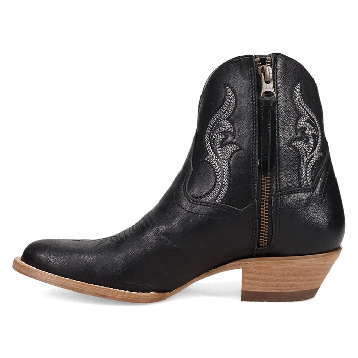 Dan Post Womens Rustic Charm Black Leather 6in Ankle Boots