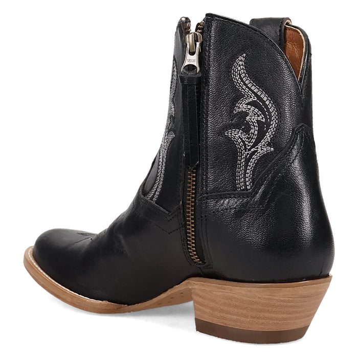 Dan Post Womens Rustic Charm Black Leather 6in Ankle Boots