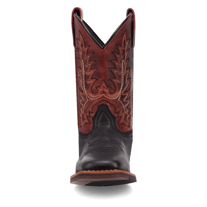 Dan Post Kids Unisex Dexter Black/Red Leather Cowboy Boots