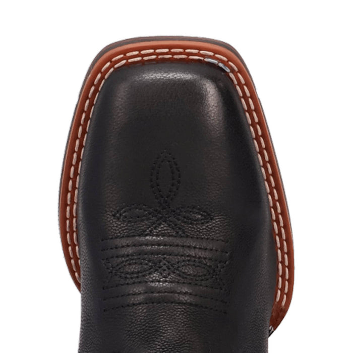 Dan Post Kids Unisex Dexter Black/Red Leather Cowboy Boots