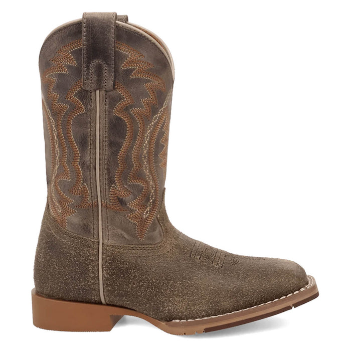 Dan Post Kids Unisex Beasley Grey Leather 8in Cowboy Boots