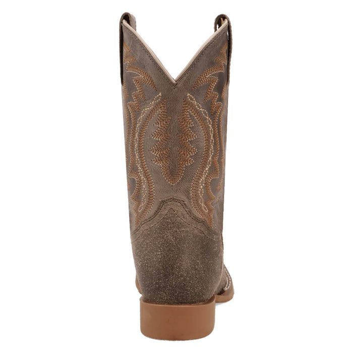 Dan Post Kids Unisex Beasley Grey Leather 8in Cowboy Boots