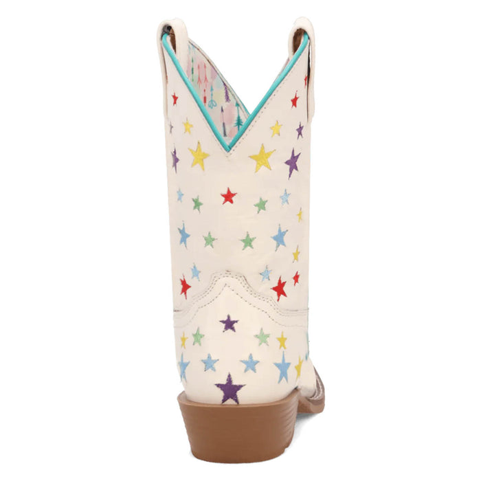Dan Post Kids Girls Starlett White Multi Leather 8in Cowboy Boots